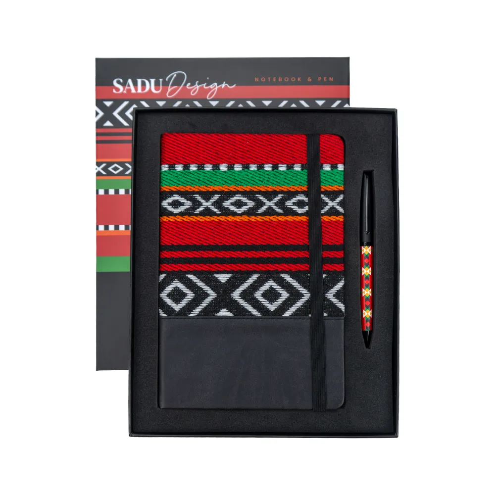 Notebook and Pen Giftset in Traditional SADU Designs