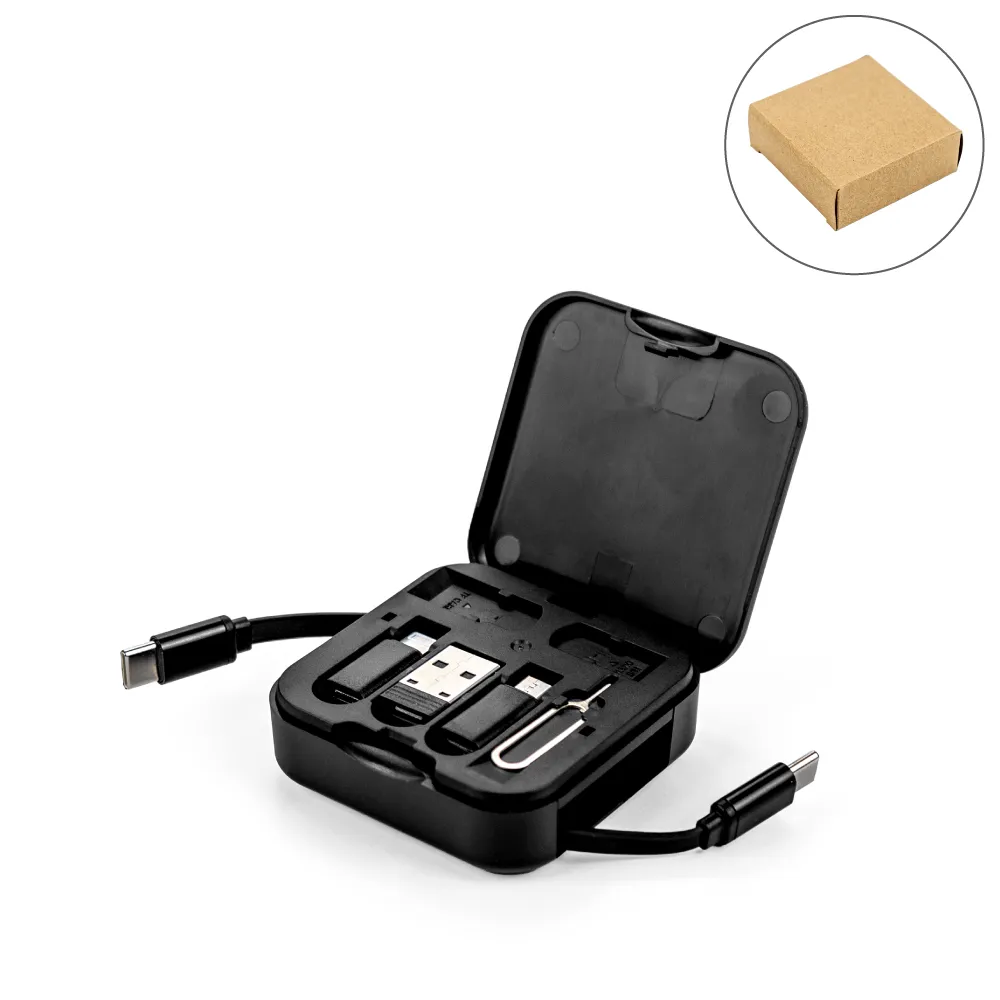 51339 - Retractable-Charging-Cable-Set-with-Bamboo-Top-60W-Fast-Charging-OC-R10-Blank
