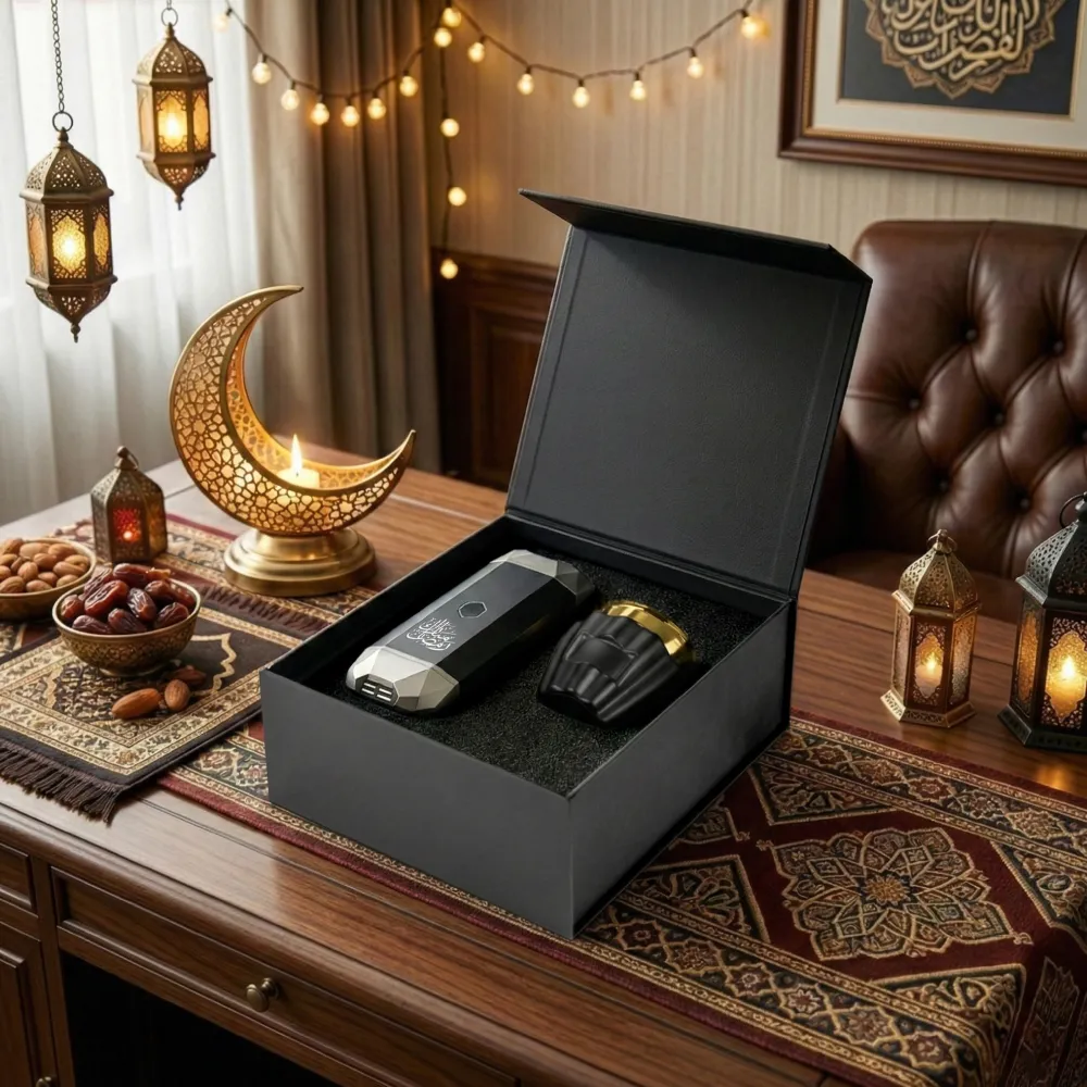 Arabic Oud and Bakhoor Gift Sets in Black Magnetic Closure Gift Box