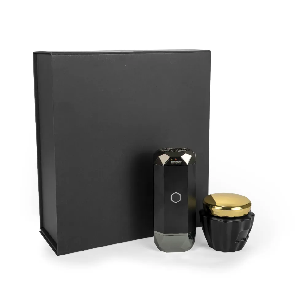Arabic Oud and Bakhoor Gift Sets in Black Magnetic Closure Gift Box
