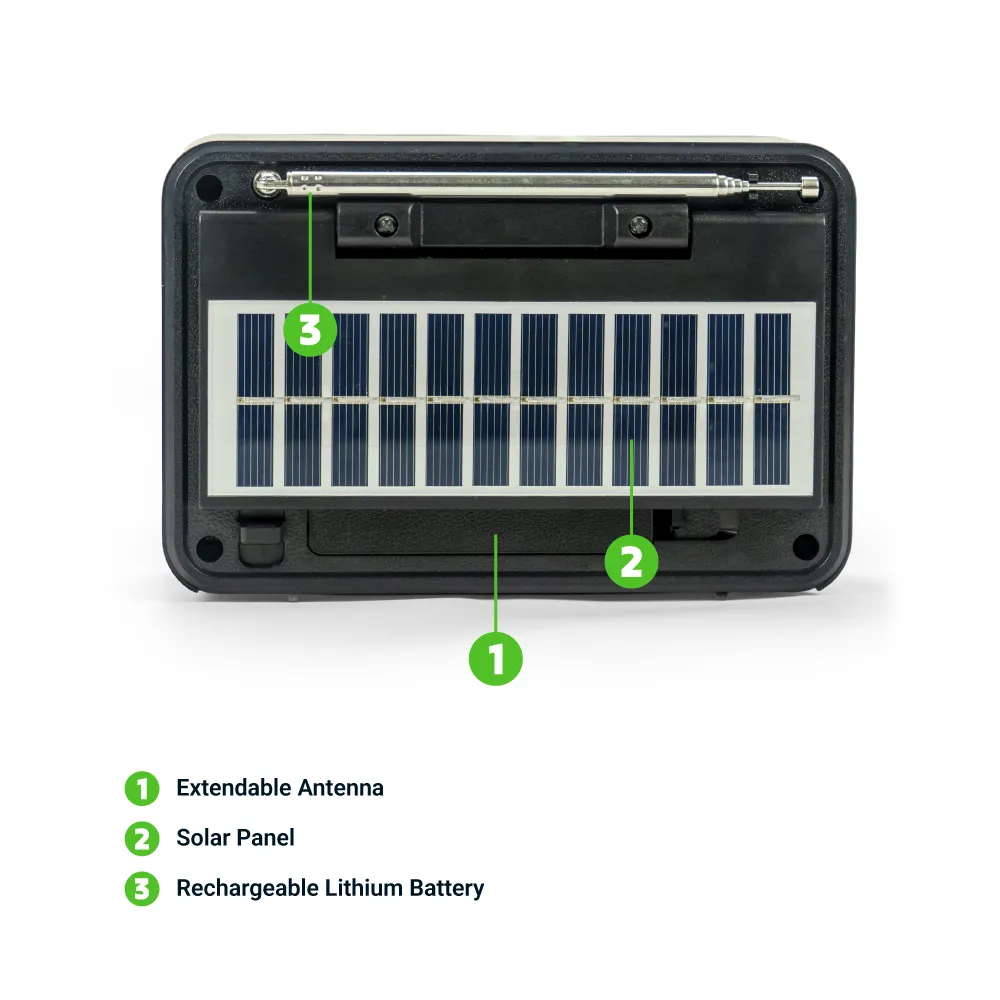 Vintage Design Bluetooth Speaker with Radio and Solar Panel