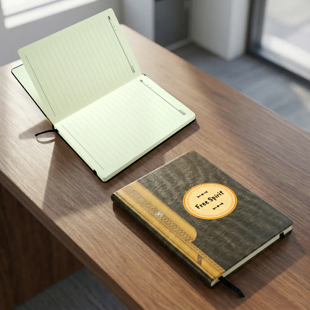 Arabic Bisht Style Notebooks — A5 Hard Cover with Elastic Band, Bookmark & Pen Holder