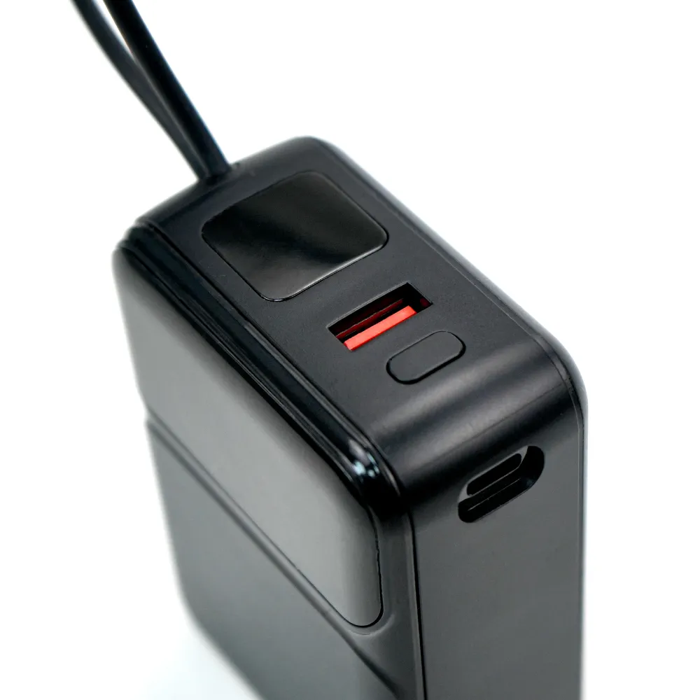 Powerbank with Built-in Type-C & Lightning Cables, 20,000mAh, 45W Fast Charging