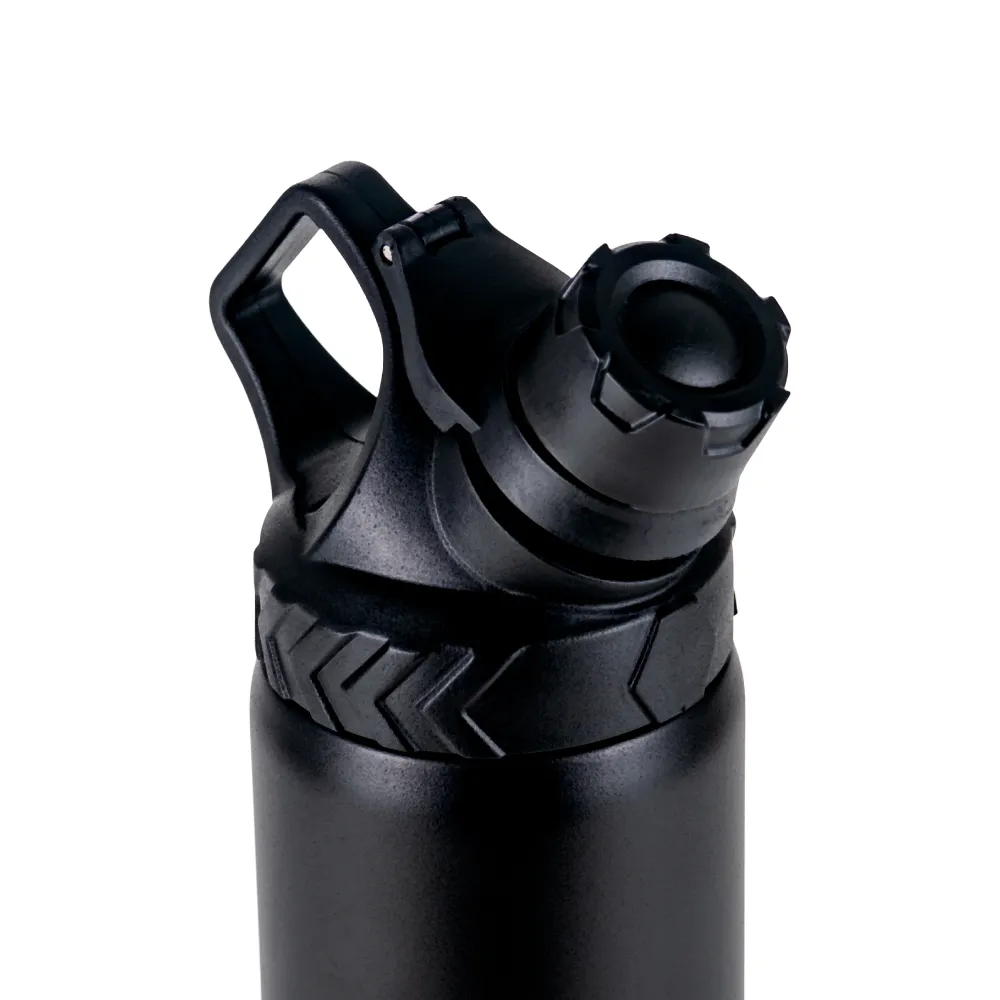 Stainless Steel Water Bottles in Black Matte, Double Wall, 620ml