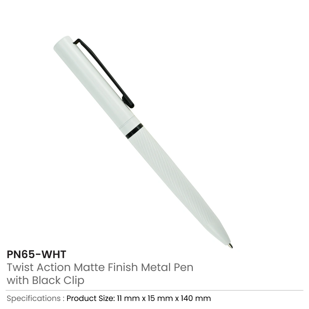 Metal Pens Twist Action Matte Finish and Black Clip