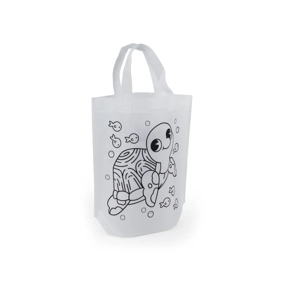 Mini Non-woven Bags 100GSM with 4Color Markers & Imprinted Turtle Outline