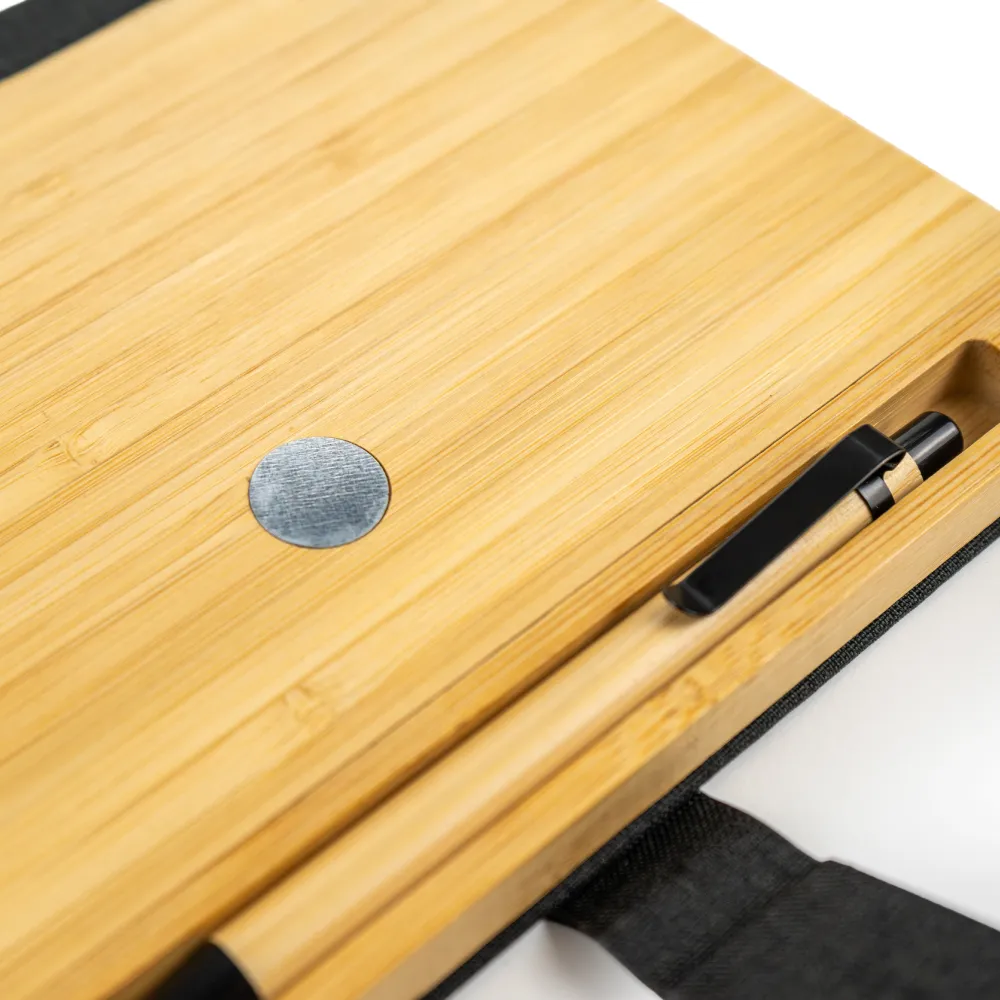 Bamboo and rPET Notebooks with Pen, A5, Bookmark & Magnetic Clasp