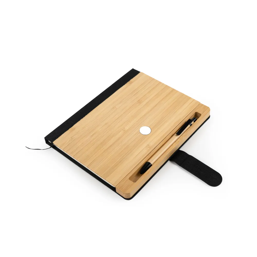 Bamboo and rPET Notebooks with Pen, A5, Bookmark & Magnetic Clasp