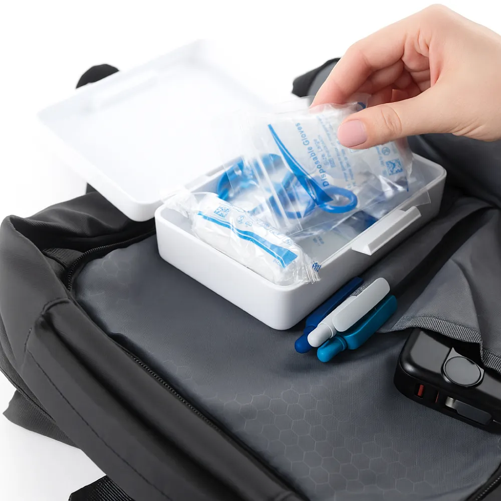 First Aid Kit Set, 16 Essential Items in White Box