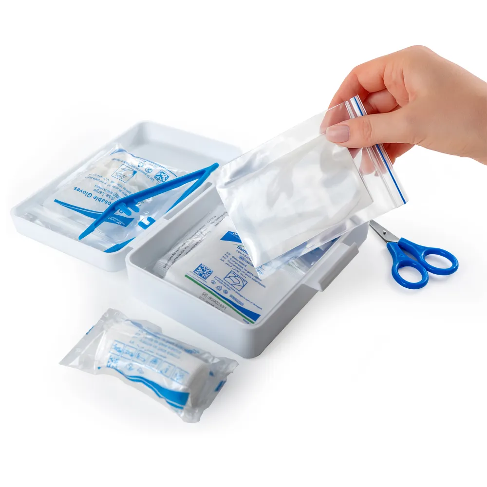 First Aid Kit Set, 16 Essential Items in White Box