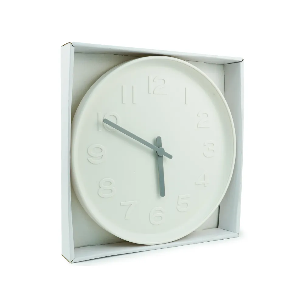 Round Analog Wall Clock Matte Finish White