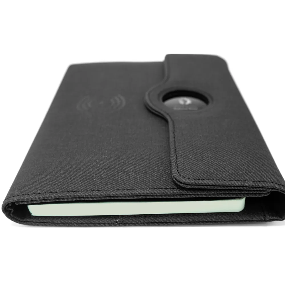 Powerbank Portfolio Notebook, 8000 mAh, with 15W Wireless Charging