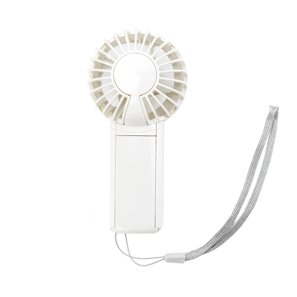 Portable Hand Fan with Lanyard Lace - White Color