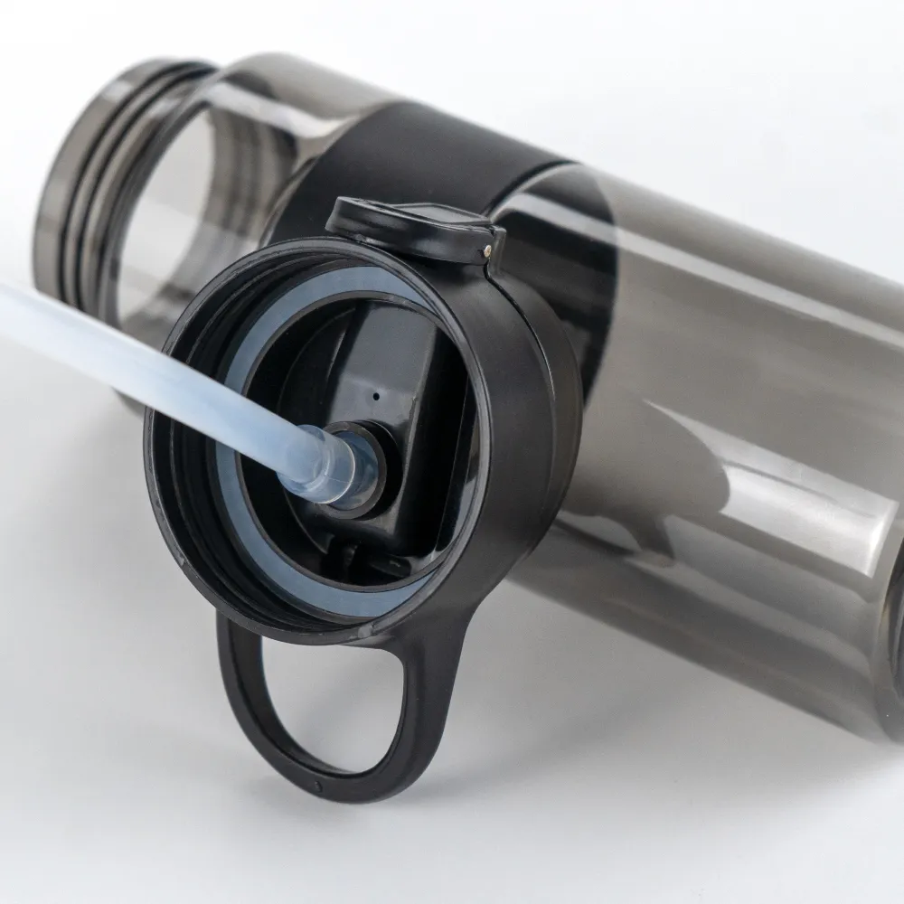 Eco-friendly Sports Bottles with Straw, 700ml in rPET Material