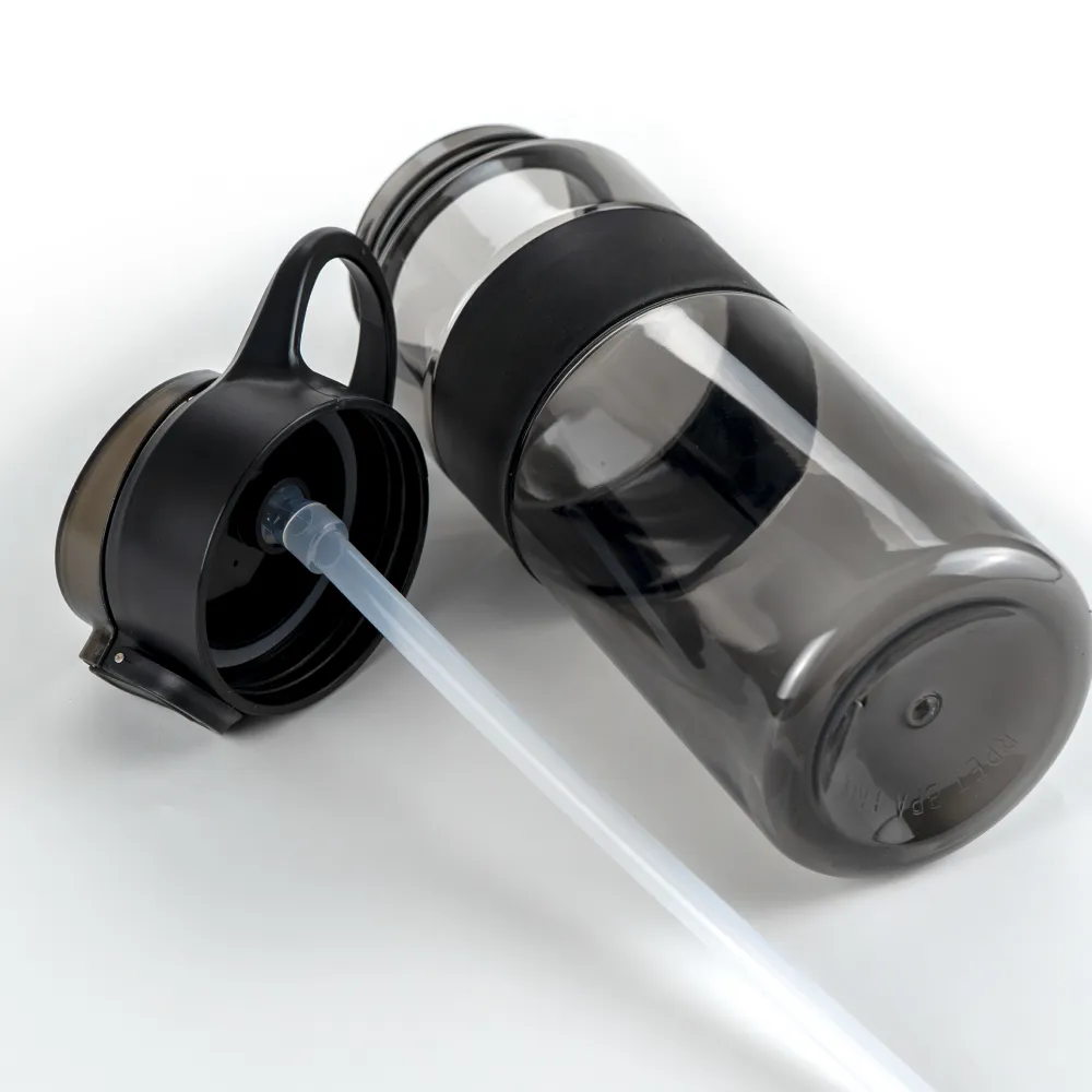 Eco-friendly Sports Bottles with Straw, 700ml in rPET Material
