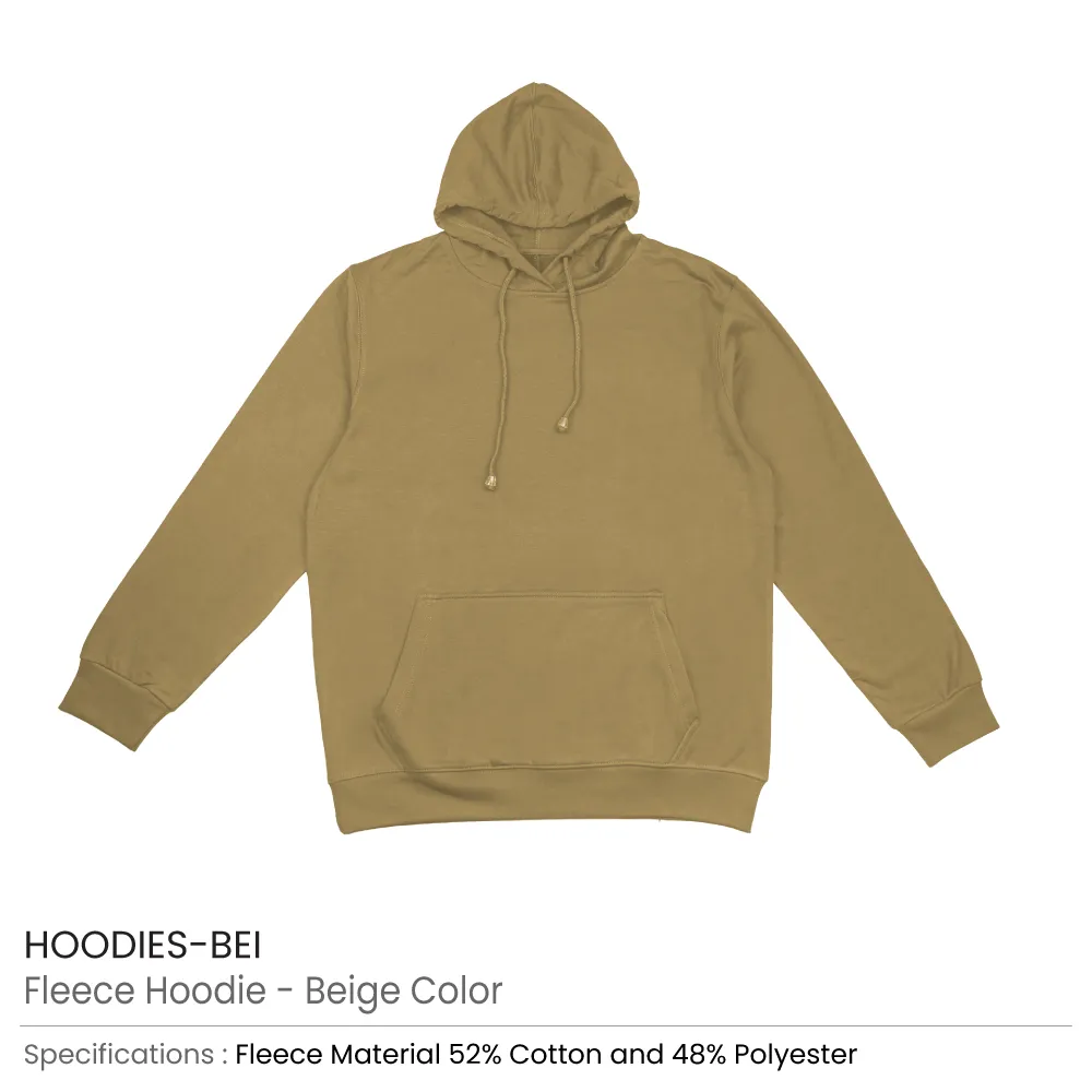 Fleece Hoodies Oversized Pullover in (S to 3XL) Sizes