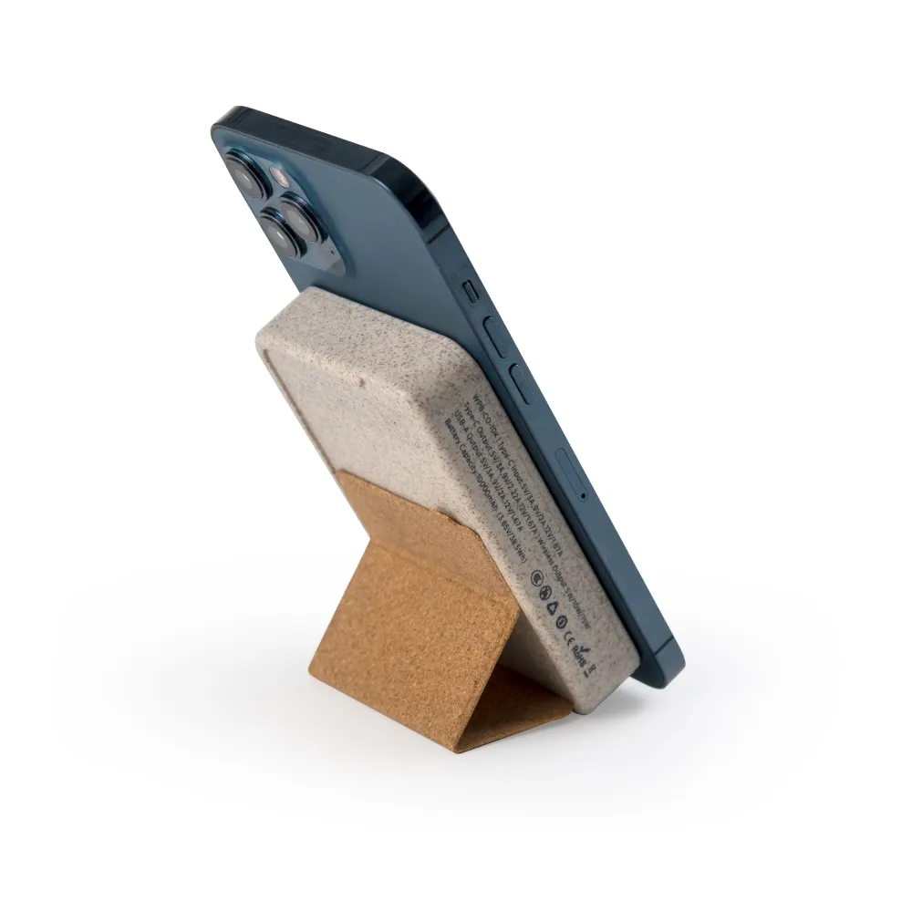 Cork MagSafe Wireless Powerbank with Foldable Stand, 15W, 10000 mAh