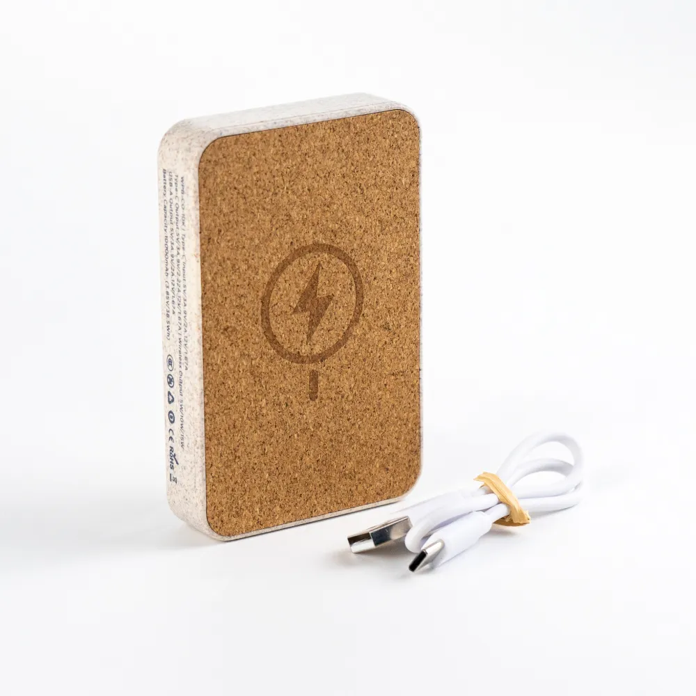 Cork MagSafe Wireless Powerbank with Foldable Stand, 15W, 10000 mAh