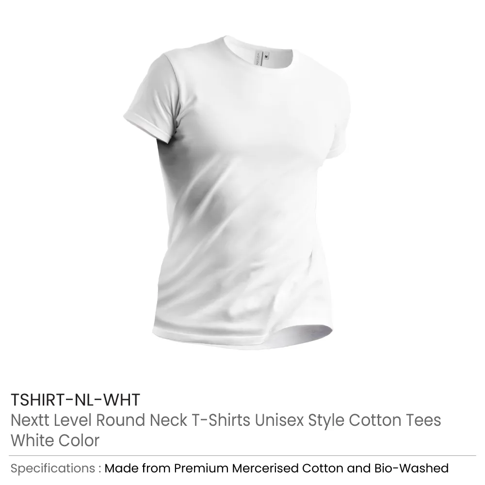 Nextt Level Bio-Washed Round Neck T-Shirts for Men