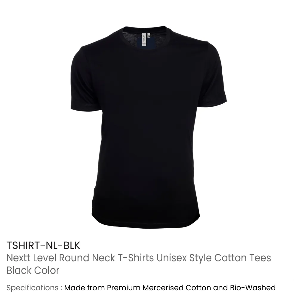 Nextt Level Bio-Washed Round Neck T-Shirts for Men