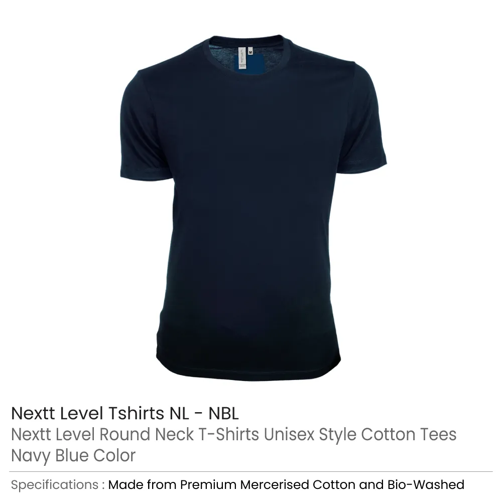 Nextt Level Bio-Washed Round Neck T-Shirts for Men