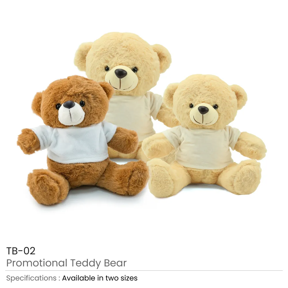 Promotional Teddy Bear Toys with Printable White Tshirt