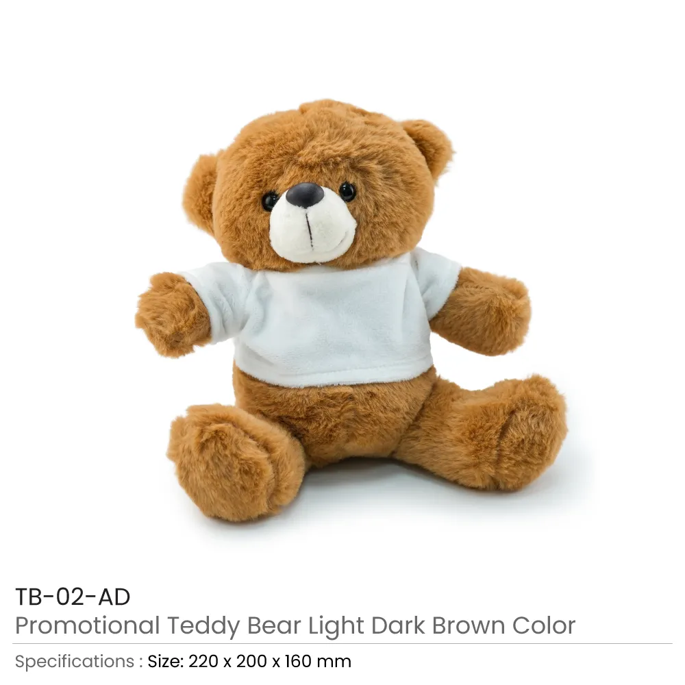 Promotional Teddy Bear Toys with Printable White Tshirt