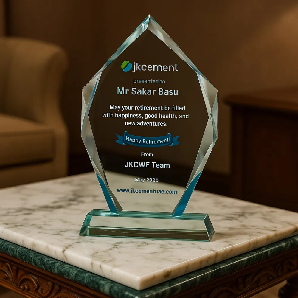 Iceberg Design Crystal Awards with Glass Base