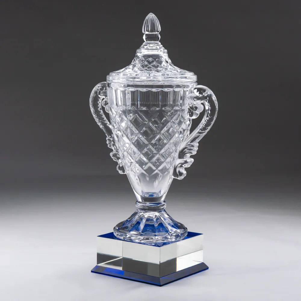 Large Crystal Glass Trophy Cup with Chocolate Gift Edition