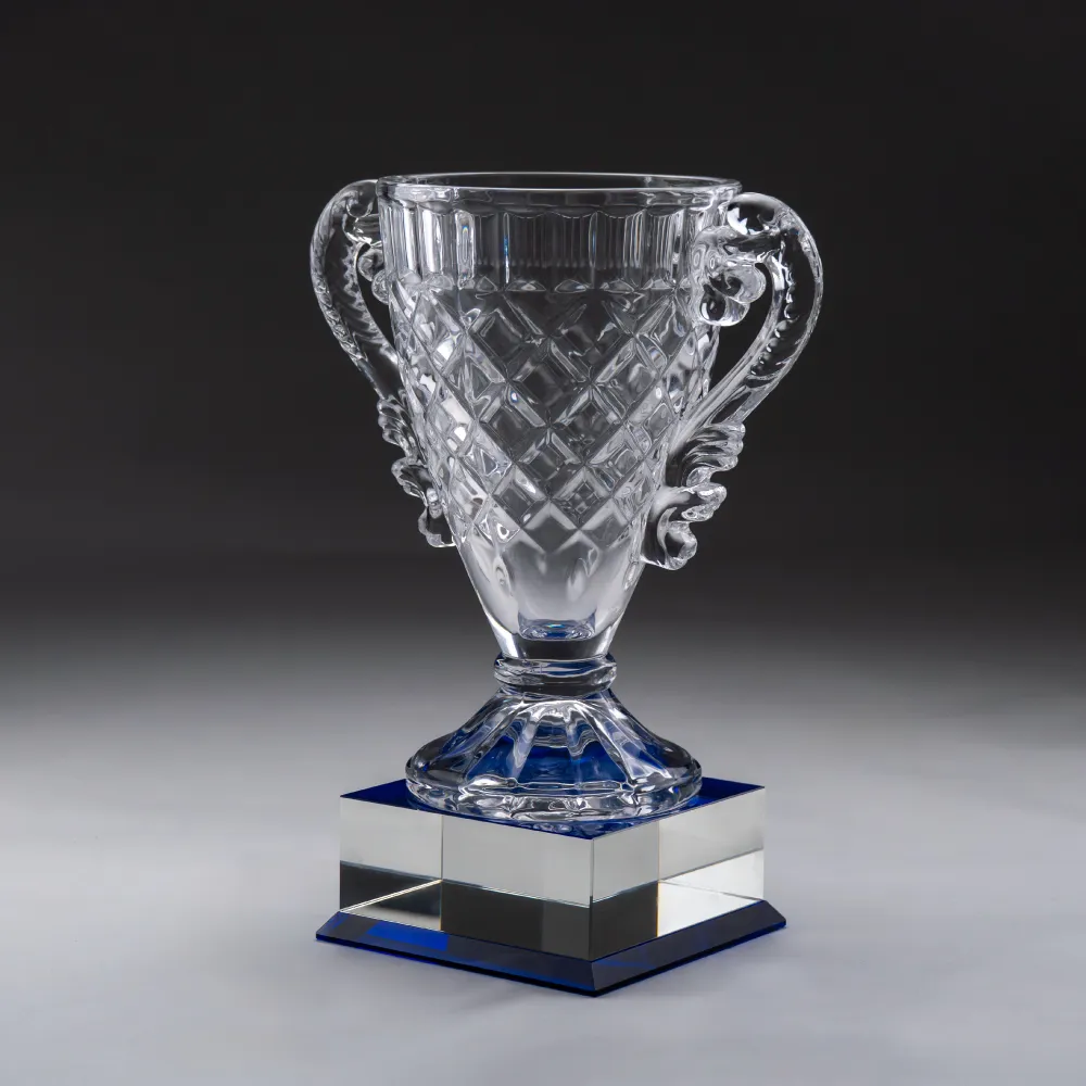 Large Crystal Glass Trophy Cup with Chocolate Gift Edition