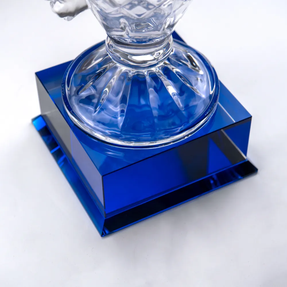 Large Crystal Glass Trophy Cup with Chocolate Gift Edition