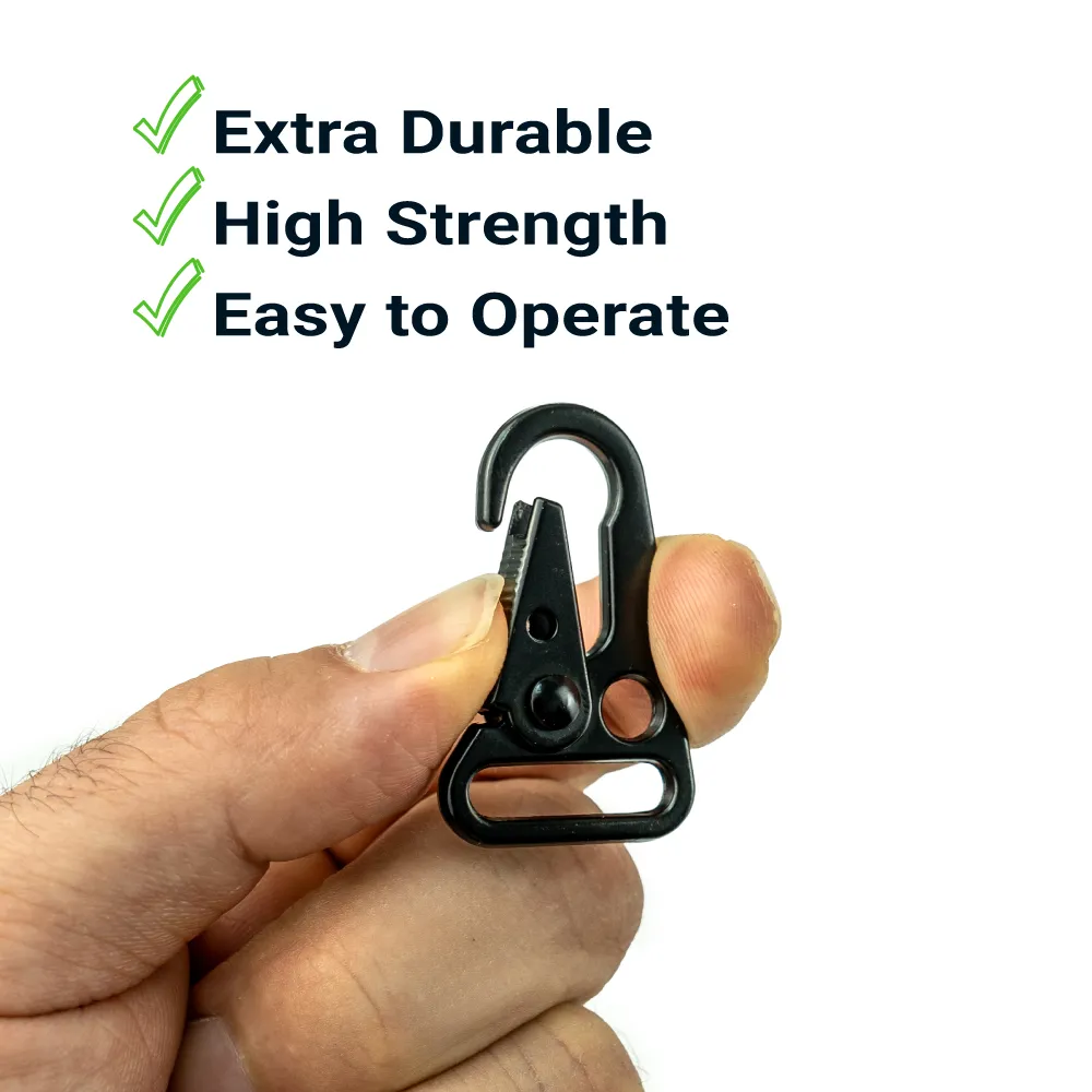 Sling Snap Carabiner Hook in Black Matt Finish