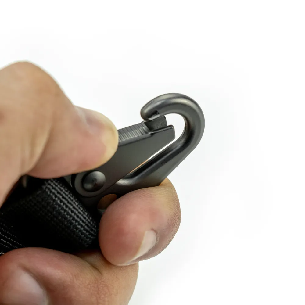 Laserable PU Leather Keychains with Sling Snap Hook