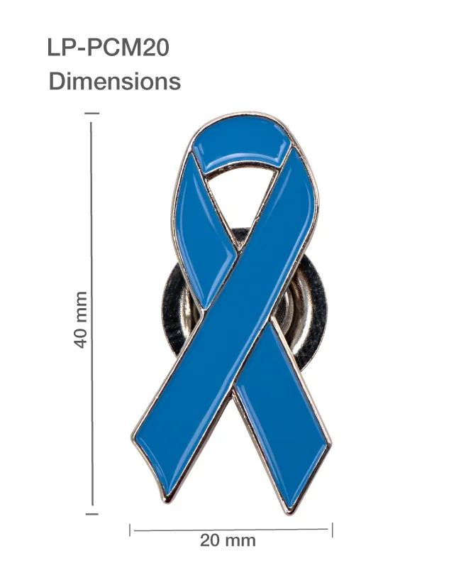 Prostate Cancer Awareness Logo Metal Badges with Magnet Attachment