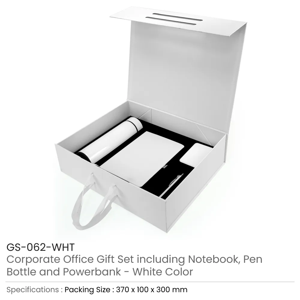 Corporate Office Gift Set in Color Themed Box with Ribbon Handle