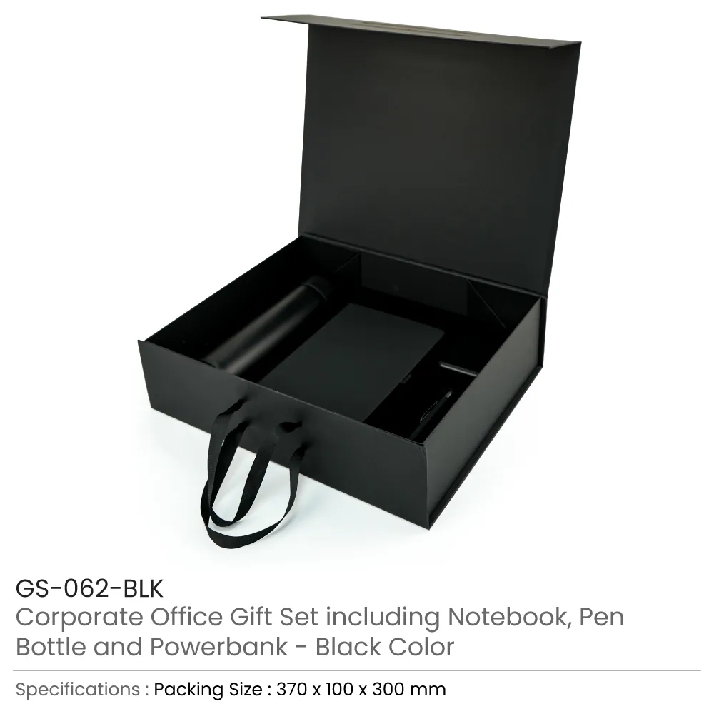 Corporate Office Gift Set in Color Themed Box with Ribbon Handle