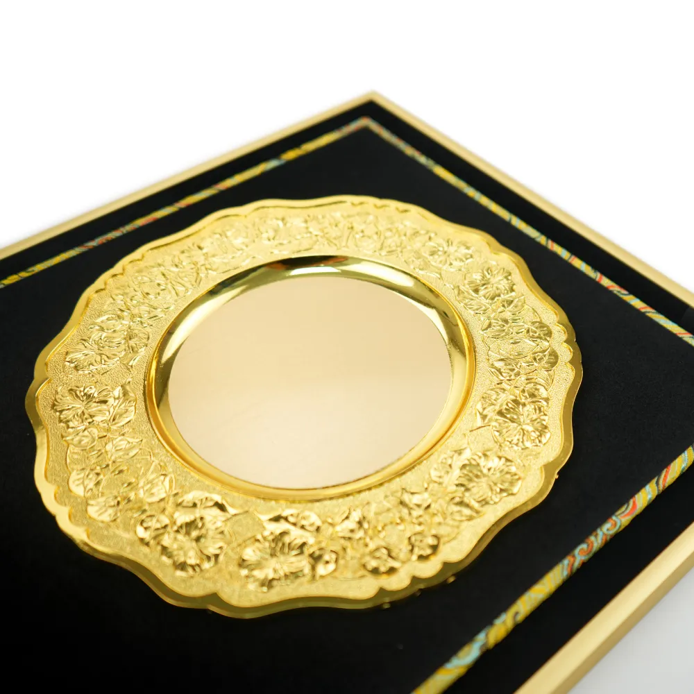 Aluminum Award Plaque A3 Size with Stand & Gold Plate in Presentation Box