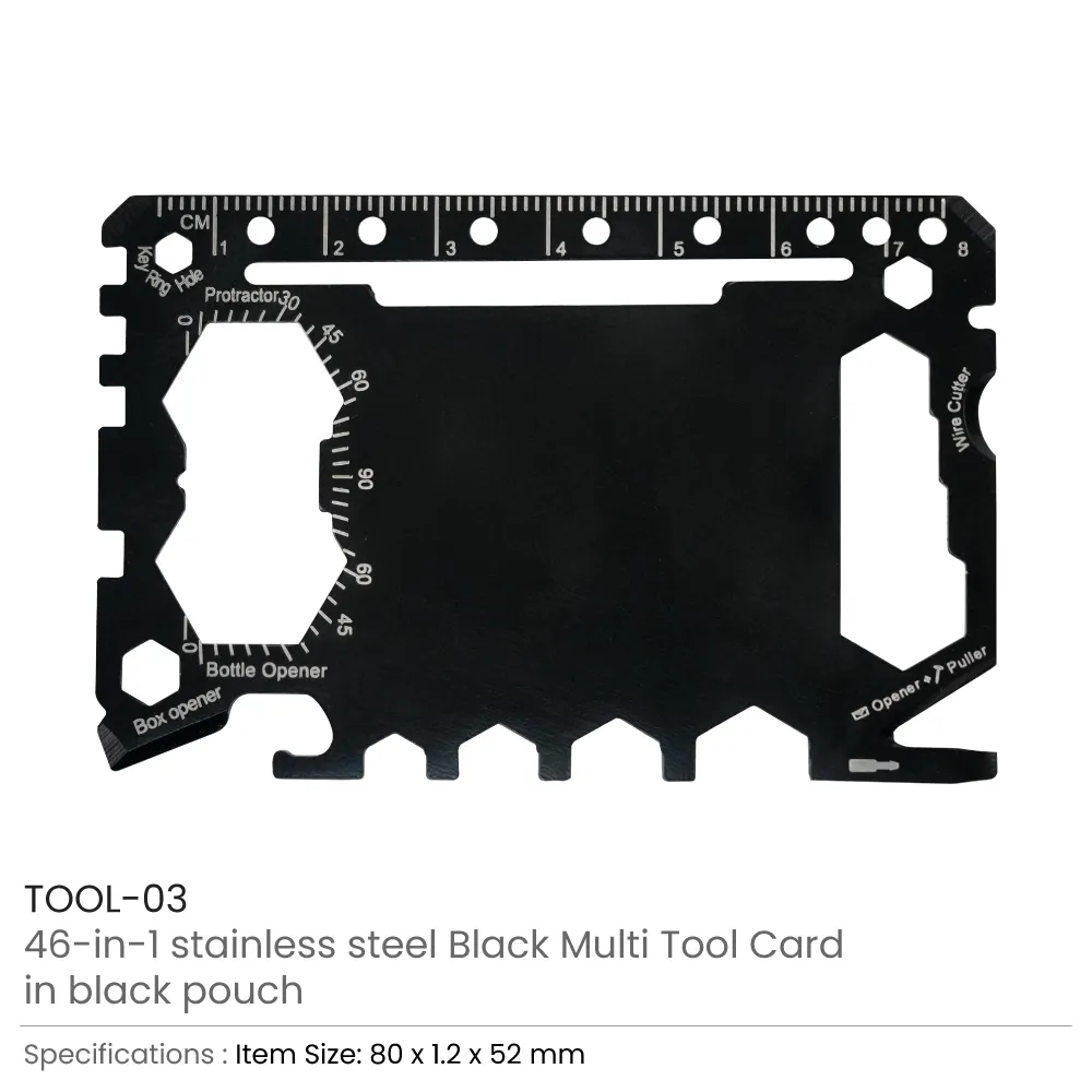 Multi-functional Tool Card in PU Leather Pouch