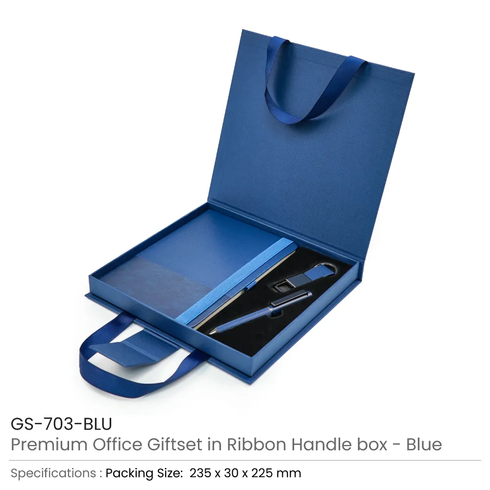Premium Office Gift Set with Ribbon Handle Box