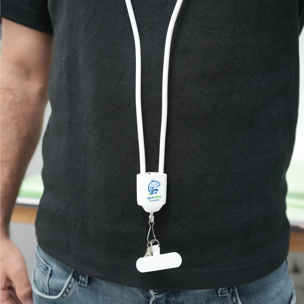 4 in 1 Lanyard Charging Cable 60W, 120cm Long with Hook for ID Card and Phone Pad