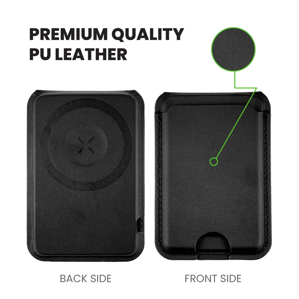 Magsafe Wireless Charger 15W with Phone Stand & Card Slot - PU Leather