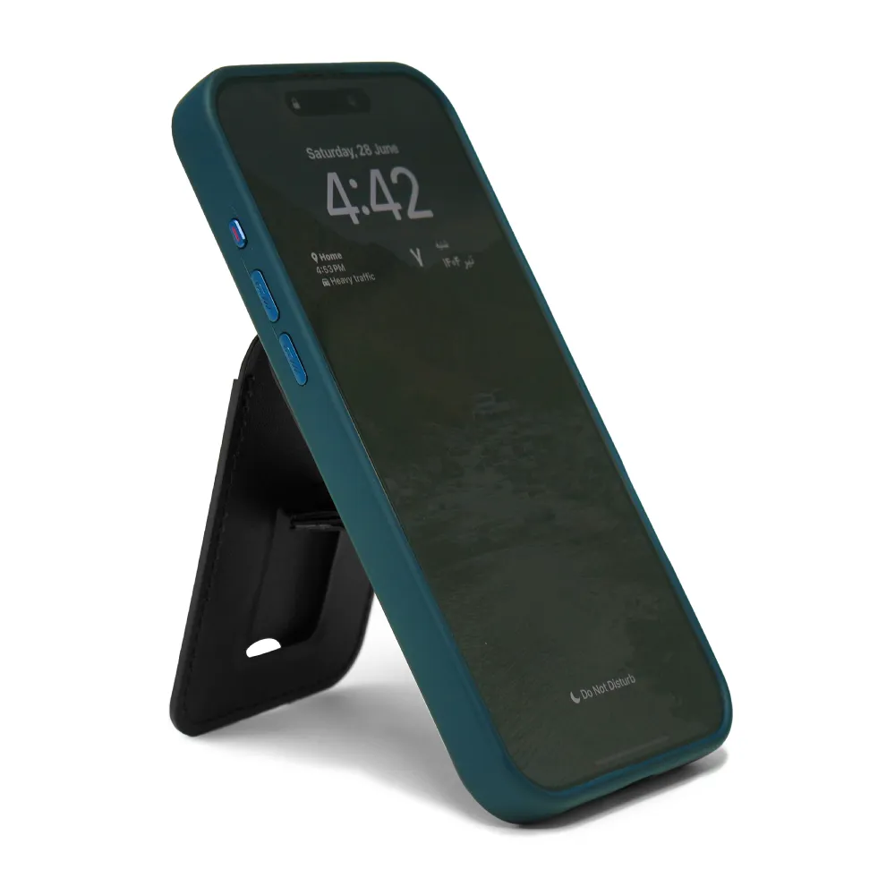 Magsafe Wireless Charger 15W with Phone Stand & Card Slot - PU Leather