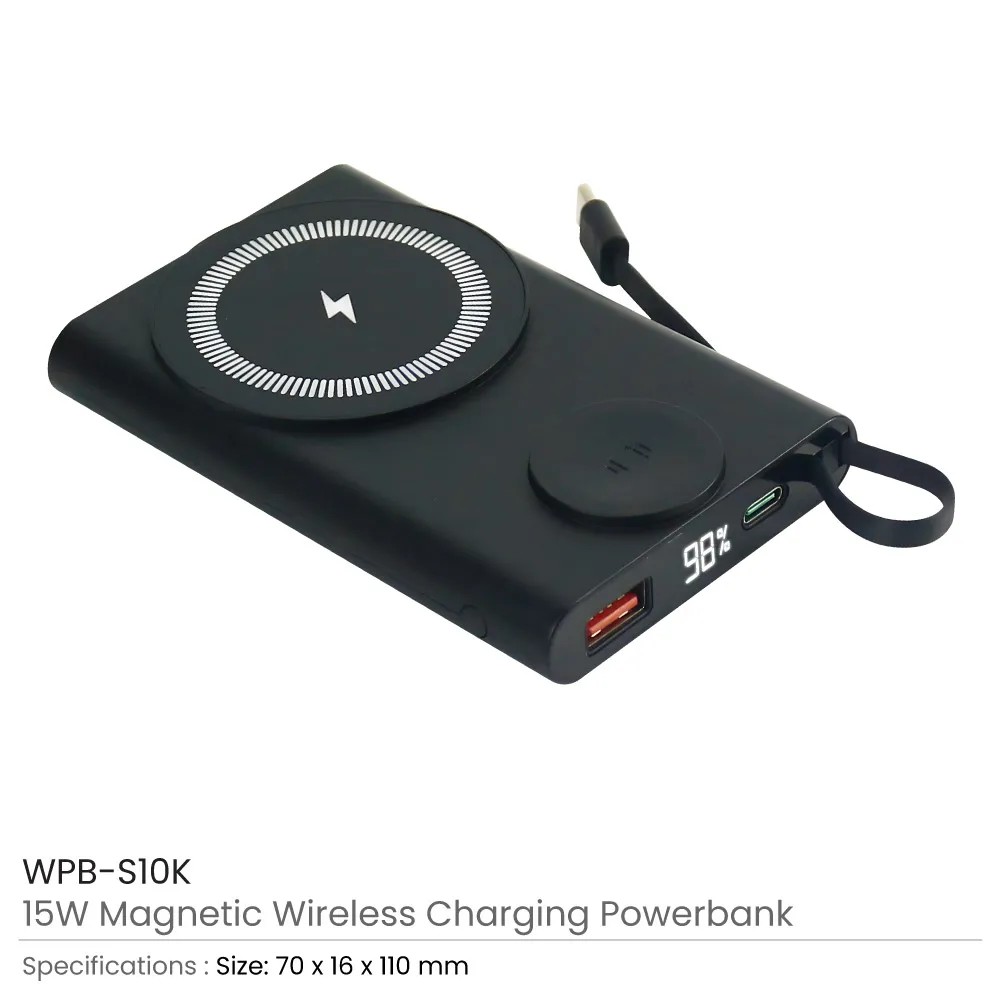 Magnetic Fast Wireless Charging Powerbank, 15W with iWatch Charger