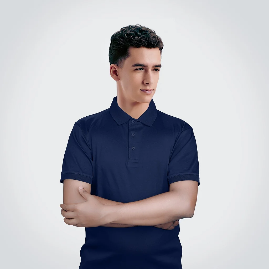 AGGERT Polo SUPIMA MERCERISED Cotton 220 GSM-Navy Blue 