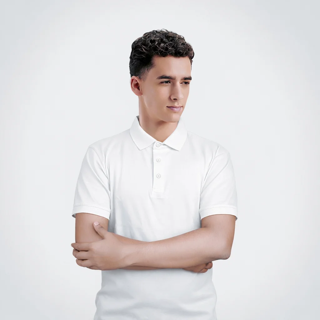 AGGERT Polo SUPIMA MERCERISED Cotton 220 GSM-White  