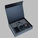 Combination Gift Set - Travel Adapter, Wireless charger with multi cleaning set, Pop up Card Holder ,Pen, Keychain
