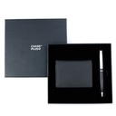 CHASE PLUS Business Gift Set-Glasgow BCH and Kanora Black Chrome Pen