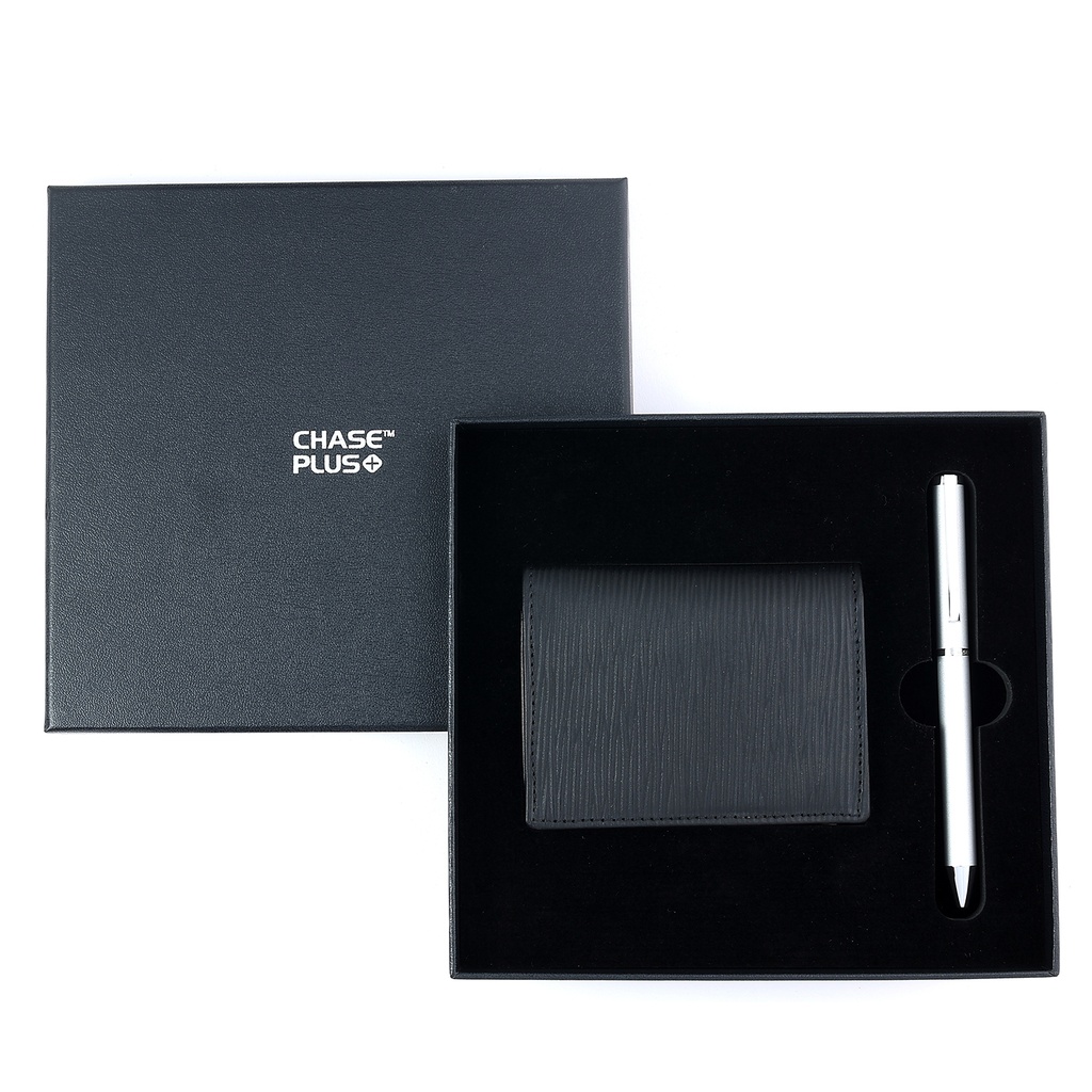 CHASE PLUS Business Gift Set- Retso BCH and Danza Matt Silver Pen 