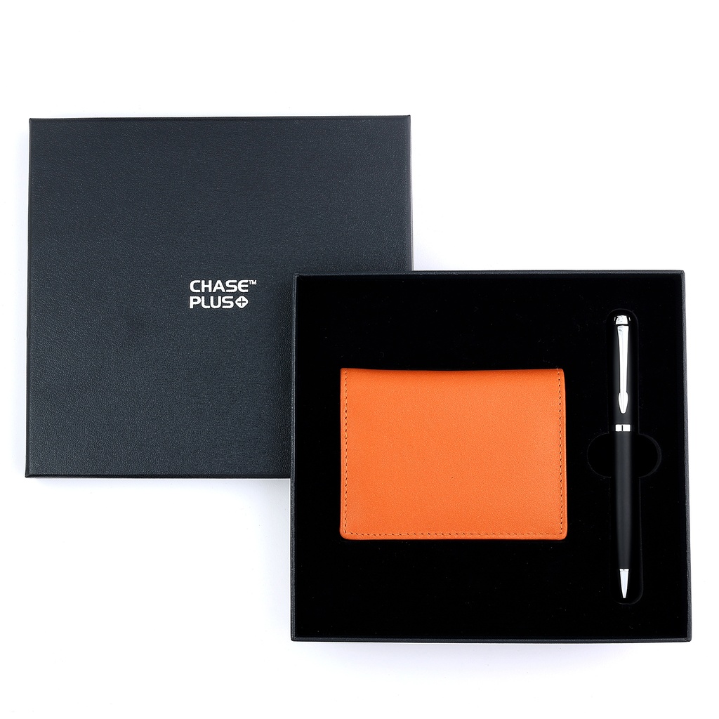 CHASE PLUS Business Gift Set- Bristol BCH and Libro Matt Black Pen 