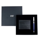 CHASE PLUS Business Gift Set-Retso Credit Card Holder and Kanora Blue Chrome Pen
